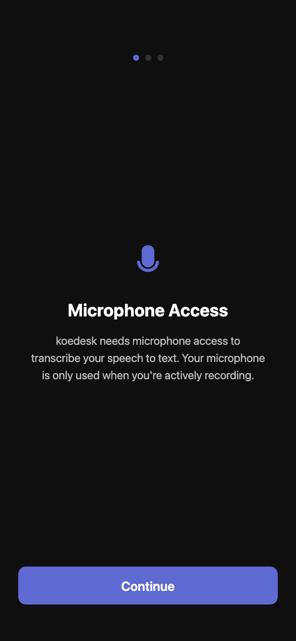 Step 1: Microphone Access
